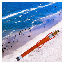 Telescopic Rescue Pole for Pool Safety with Luminous Night Visibility and Secure Steel Grip Hook
