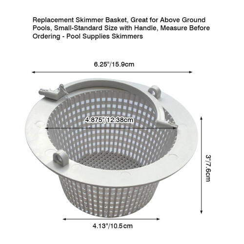Pool Skimmer Basket with Handle for Effective Debris Capture and Easy Removal Replacement 1