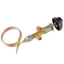 Low Pressure Propane Safety Control Valve with 3/8 Inch Flare for Fireplace Fire Pit Thermocouple Replacement
