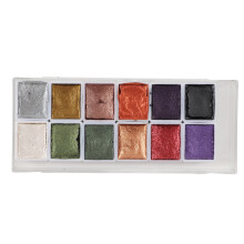 12 Stück Retro Metall Wasserfarben Set – Hochpigmentierte Künstlerfarben