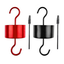 Large Ant Moat for Hummingbird Feeders, 2 Pack Black and Red Feeder Parts with Cleaning Brushes