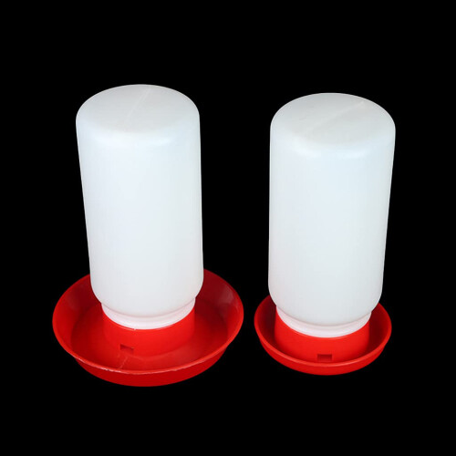 Chick Waterer and Feeder Set with Automatic Water Flow, SpillReducing Design for Poultry Incubators 1