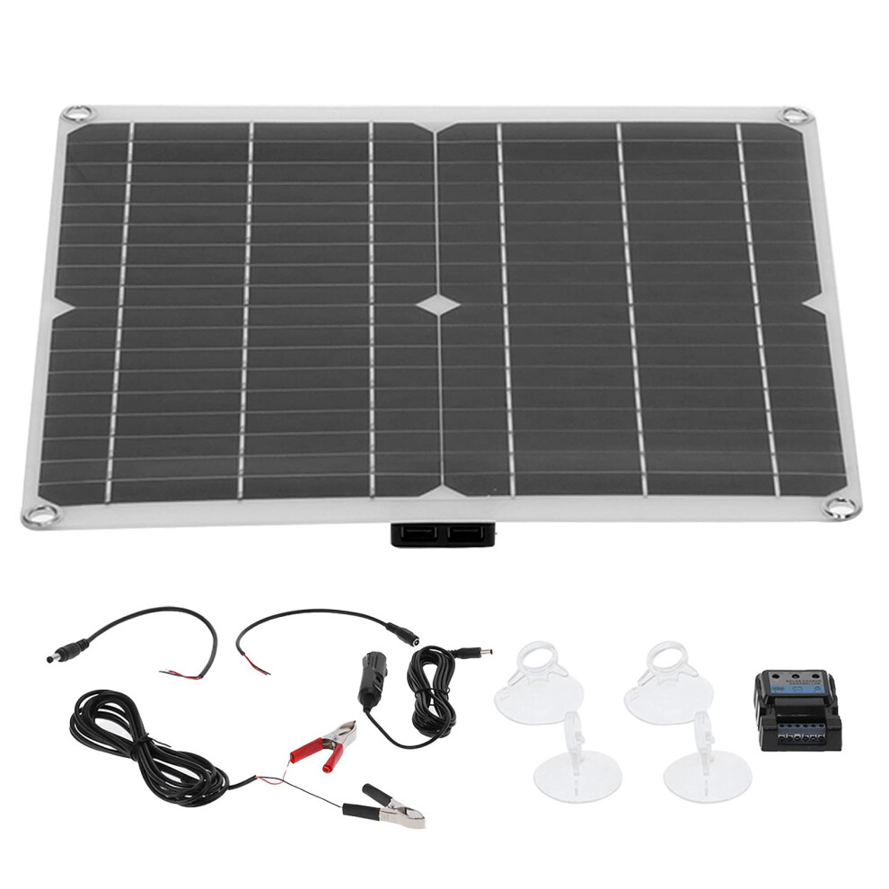 Solar Car Battery Charger 20W Monocrystalline Panel With Controller For 12V Vehicle Rv Boat 9092120595413