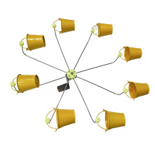 Bird Foraging Toy Metal Wheel Budgie Cage Feeder for Small Parakeet Training and Multiple Birds