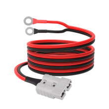 SB50 Connector Cable 10AWG O Ring Terminal 5FT Compatible with Anderson for Forklift RV Boat Lithium Battery