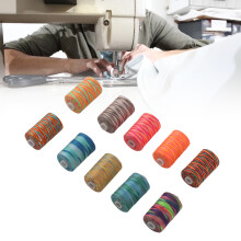 10Pcs Polyester Sewing Thread Set Durable Variegated Colours 402 for Embroidery