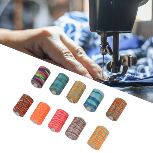 Embroidery Thread 10 Pack Polyester Wear-Resistant Variegated Sewing Thread
