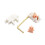 Gold Plated Plate Mounted Stabilizer for Custom Mechanical Keyboard 2U 6.25U (2+14, White ) 6