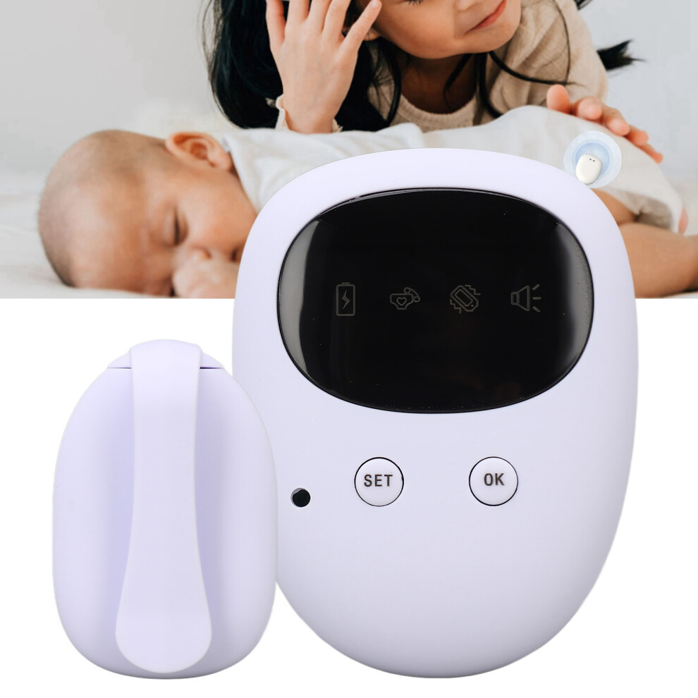 Wireless Bedwetting Alarm Sensor Receiver, Rechargeable, Compact, with Sound & Vibration