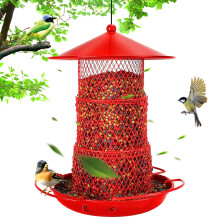 Squirrel Proof Wild Bird Feeder, 3Tier Metal Hanging, 3.3LB Large Capacity, Weather Resistant