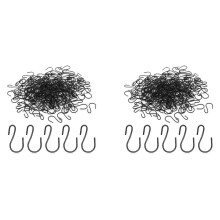 240Pcs 1-Inch S-Shaped Hook, S-Shaped Hook, Small S-Shaped Hook, Metal Decorative Hook, for Crafts(Black)