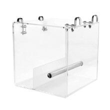 Acrylic Bird Feeder for Cage with Clear No Mess Design and Easy Refill