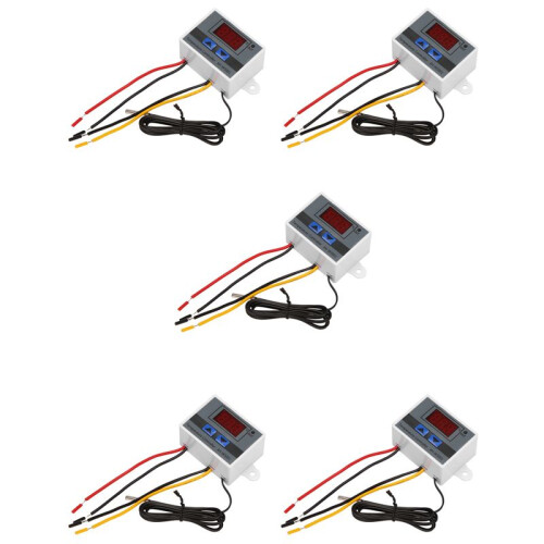 5X 220V Digital LED Temperature Controller 10A Thermostat Control with  Digital Display Incubation Controller