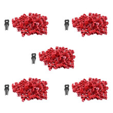 500Pcs Red RJ45 Port Ethernet LAN Hub Anti Dust Cover Plug Cap Blockout Protector with Proprietary Lock and Key
