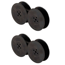 2Pack Typewriter Ribbon Twin Spool Typewriter Ribbon Ink Twin Spool Pack Ink Replacement Part for Most Typewriter(Black)