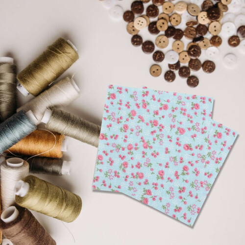 100Pcs 10x10cm Square Floral Cotton Fabric Patchwork Cloth For DIY  Sewing 2