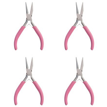 4X Alicates Cóncavos Redondos, Alicates de Bucle de Alambre, Alicates de Precisión, Herramientas de Doblado de Alambre para Hacer Joyas DIY,