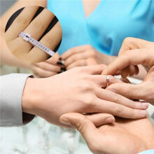 16 Pezzi US Ring Sizer di Barretta di Plastica Misura Strumento Calibro Misura Dei Gioielli Cintura per Donna Uomo Bambini