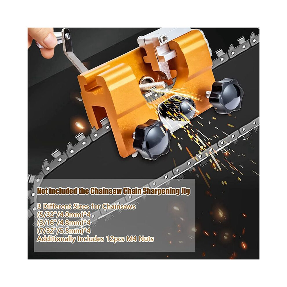 Chainsaw Sharpening Stone, Chainsaw Grinding Stone, 24Pcs High Hardness Diamond Chainsaw Sharpener(4Mm, 4.8Mm, 5.5Mm) 4761042733436
