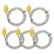 5 Stuks 3 Meter K-Type Thermokoppel Temperatuursonde Sensor K-Type Meetbereik -50 Tot 400 Celsius, met TM902C