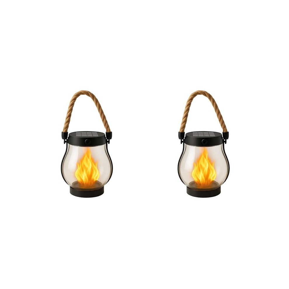 2Pack Solar Lantern Outdoor Lights, Waterproof Dancing Flame Solar Lanterns Outdoor Light, Solars Lantern (2 Pcs) 6031927151173