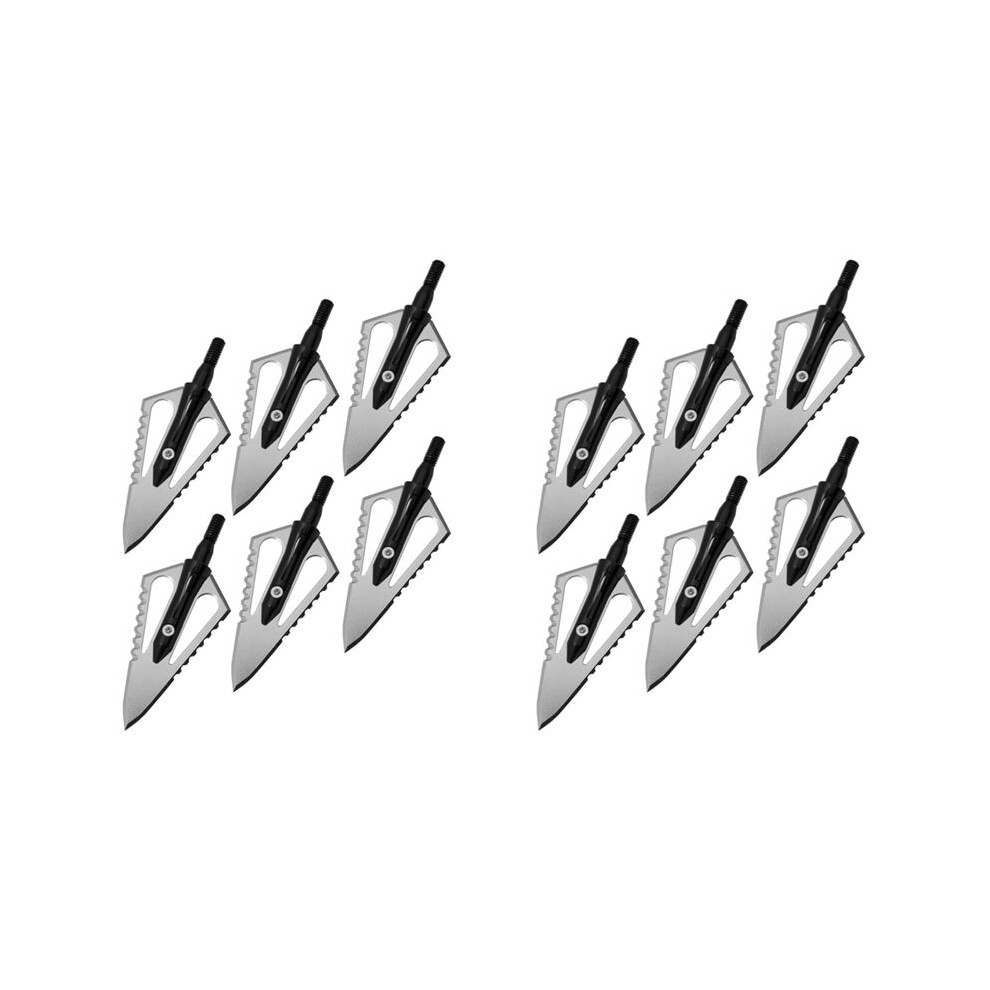 12X 100 Grain Archery Heads Broad Tips Arrows For Practicing Hunting Crossbow Recurve Bow Compound Bow 6031771488920