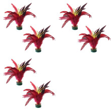 6 Volants de Badminton Jianzi Colorés en Plumes de 20 cm, Portables, pour le Fitness et le Divertissement
