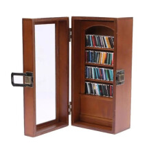 Handgemaakte Miniatuur Houten Boekenplank Beeldje Standbeeld Houten Bureaublad Ornament Thuis Tafel met 80 Boeken