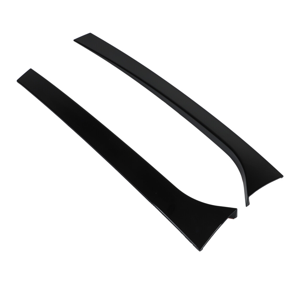 2 Pcs Glossy Rear Window Spoiler Trim Fit For Superb 2008-2015 Black 3491390423673