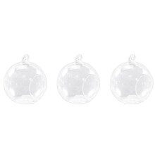 3 Pezzi 8 cm di Vetro Appeso Fiori Pianta Vaso Supporto Supporto Terrario Contenitore Candeliere Porta Tealight Decorazioni per La Casa