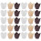 2000Pcs Tulip Cupcake Baking Cups, Muffin Baking Liners Holders, Rustic Cupcake Wrapper, Brown, White And Nature Color 1