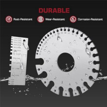 Wire Gauge Measuring Tool&Metal Gauge Thickness Tool,Stainless Steel Welding Thickness Gauge Dual-Sided Round Wire Gauge