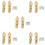 Screw Mount Curtain Tassel Tie Back Tieback Wall Hooks 10PCS Gold Tone 1