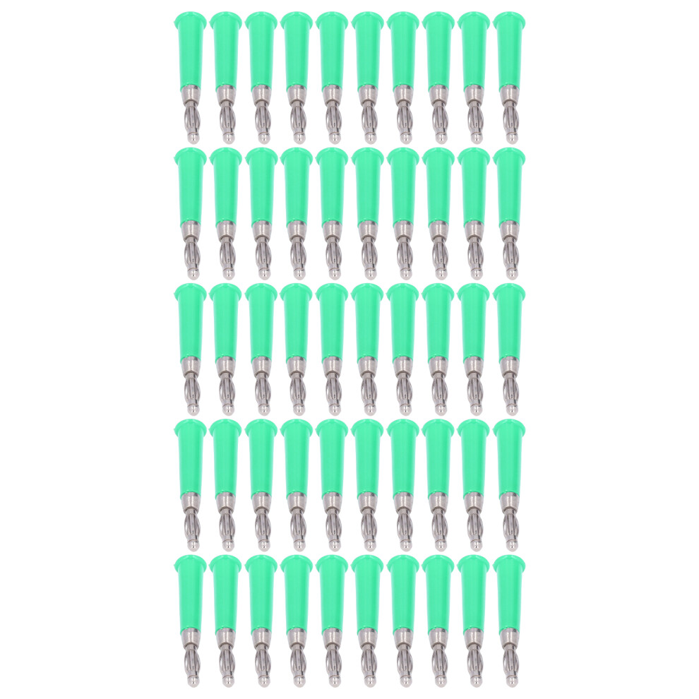 50Pcs Green Abs Zinc Alloy Welding Lantern Banana Plugs For 4Mm Sockets 3771390423331