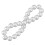 2 x Bracelet élastique de faux perles Blanc 8