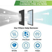 16 Pièces Séries Premium Pré-Filtres Au Charbon Actif Accessoires de Purificateur D'Air pour HPA100 Purificateur D'Air