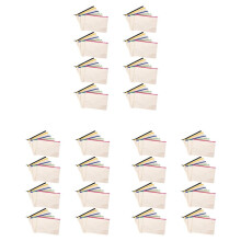 120Pcs Canvas Cosmetic Bag Canvas Zipper Bag Pencil Case DIY Travel Handmade Bag DIY School Multicolor Zipper