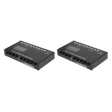 2X 5-Bünde Auto Audio Equalizer, Einstellbarer 7 Band EQ Auto Verstärker Grafik Equalizer mit CD/AUX Eingangs  Schalter, Schwarz