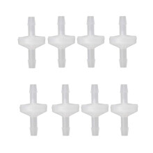 8 Pcs 1/4Inch Check Valve 6mm PVDF One Way Valve Inline Check Valve Non Return Check Valve for Fuel Gas Liquid Air
