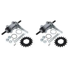 2X 36 Hole Reversing Ride Backwards Brake Fixed Gear Bike Rear Hub Aluminum Alloy Bicycle Bike Coaster Brake Rear Hub