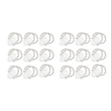 32Pcs Elastic Pearl Wrist Bands Corsage Accessories Wedding Wrist DIY Artificial Flowers Decor for Wedding Beach Party