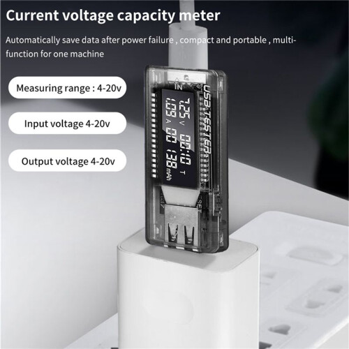 3X USB Tester Current Voltage Charger Capacity Tester Volt Meter Display USB Current Voltage Test Card Adapter 2