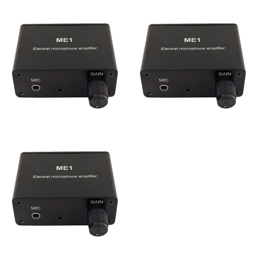 3pcs 3.5mm ME1 Condenser Microphone Headphone Amplifier Audio Preamplifier Mixing Board
