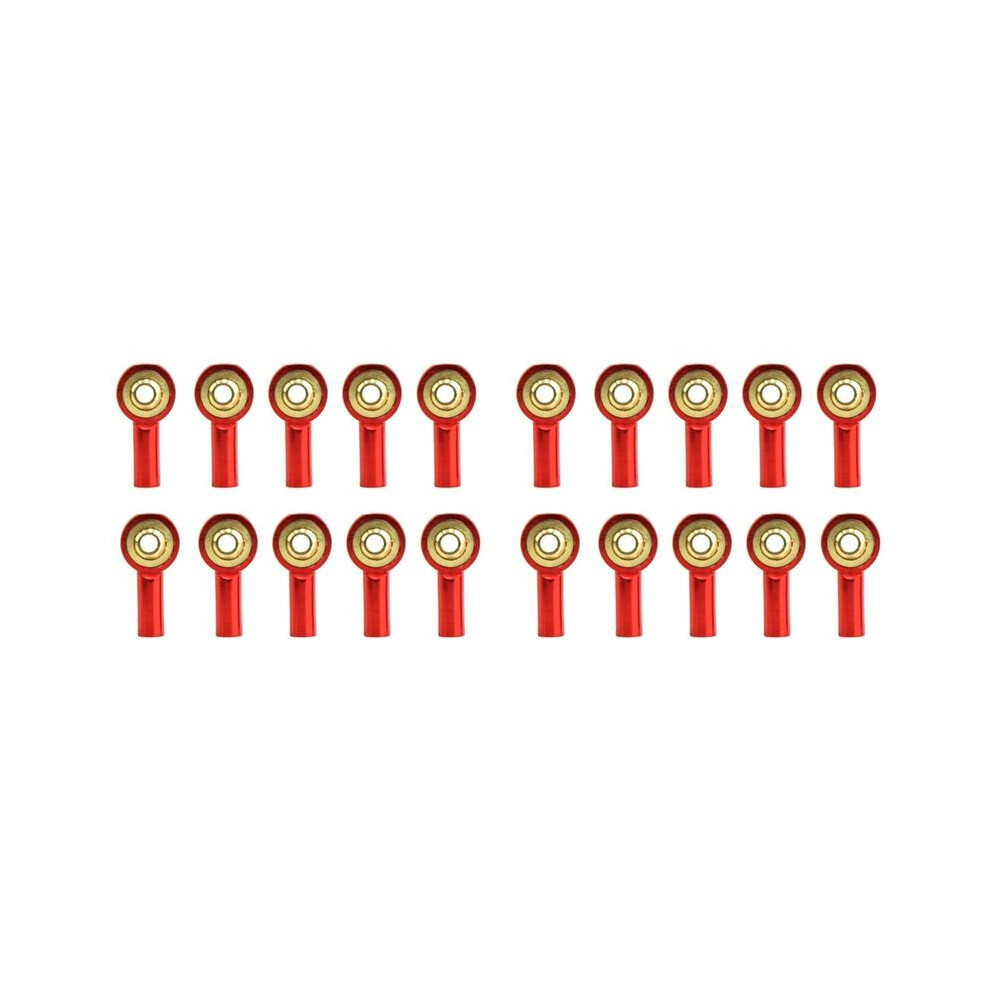 20Pcs Metal M2 Link Tie Rod End Joint Buckle Steering Pushrod Tie Rod End For Rc Car Boat Upgrade Parts, Red 6033724899944