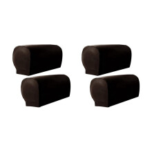 Armchair Arm Covers, 4Pcs Armrest Cover Ultra Thick and Soft PU Leather Stretch Arm Cover for Recliners Sofas Chairs B