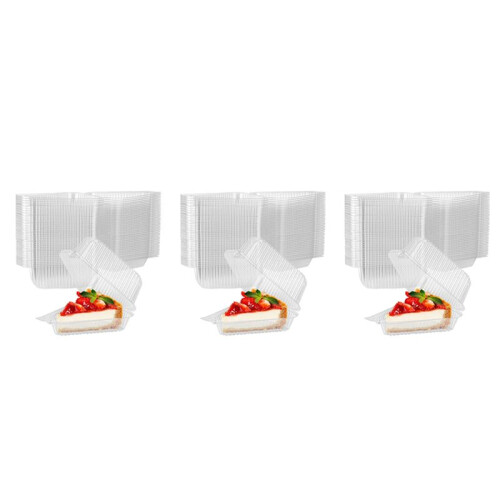300Pcs Triangle Cheesecake Boxes Slice Cake Box Triangle Pie Holders Cake Boxes for Bakery Party Wedding