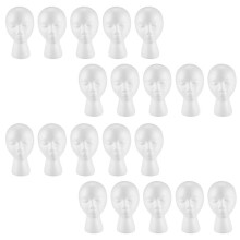 20X Foam Mannequin Wig Display Hat Cap Wig Holder Testa di Schiuma Bianca