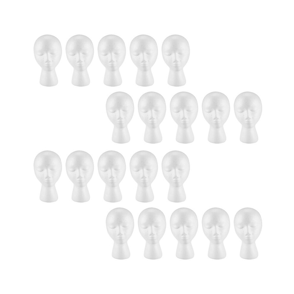Typecat White 20X Foam Mannequin Wig Display Hat Cap Wig Holder Foam