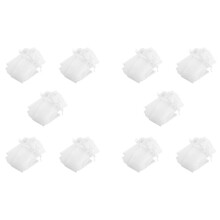 500 Pcs Weiss Kordelzug Organza Falten Hand Ventilator Beutel Party Hochzeit Favor Geschenk Taschen