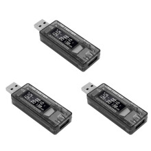 3X USB Tester Current Voltage Charger Capacity Tester Volt Meter Display USB Current Voltage Test Card Adapter